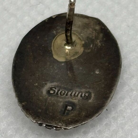 Navajo Shadowbox Turquoise Earrings Jimmy Patterson - Picture 3 of 5